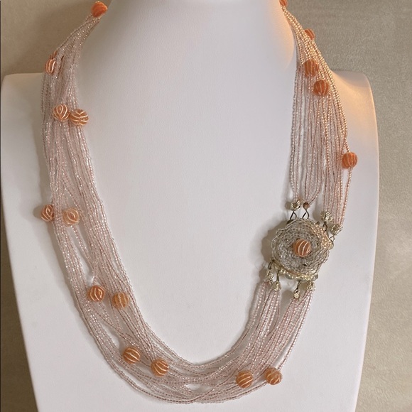 Elegant Multi-Strand Beaded Necklace - Picture 4 of 7